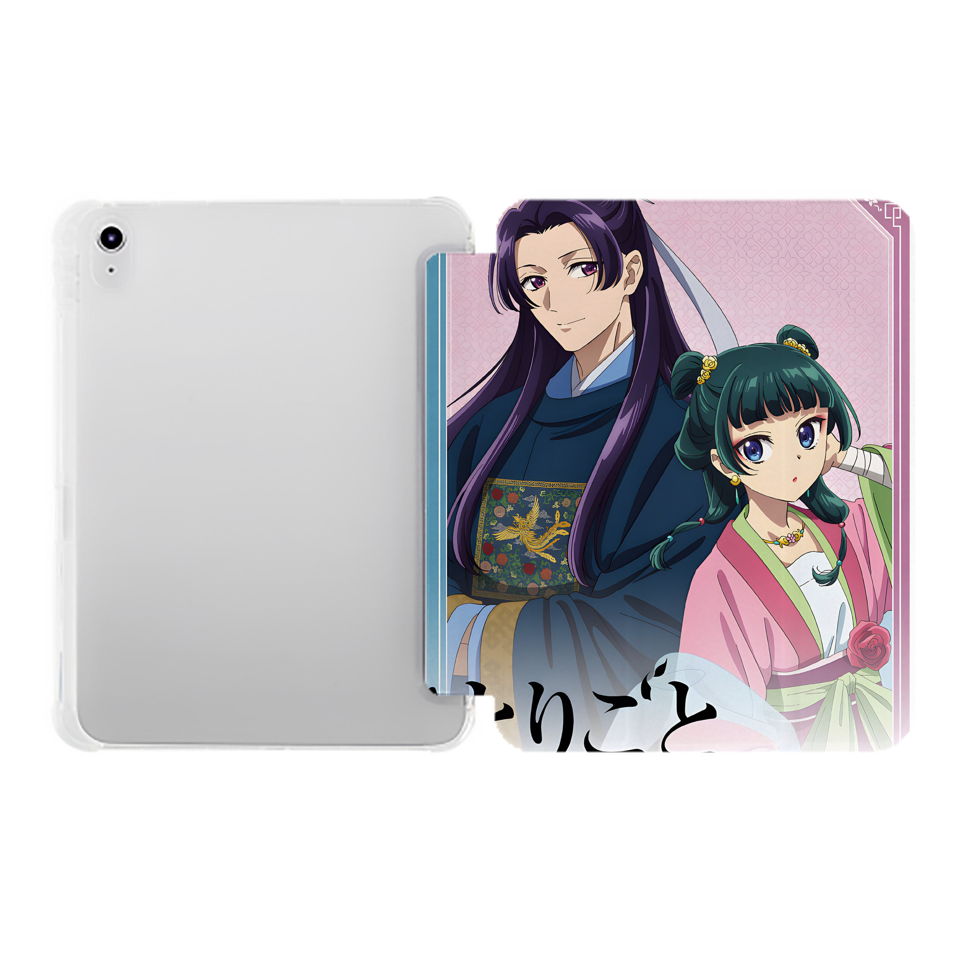（画像用） 薬屋のひとりごと The Apothecary Diaries IPad ケース ペン収納付き 三つ折りスタンド PUレザー×シリコン 対応機種9.5/10.5/10.9インチ